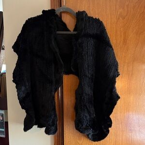 Neiman Marcus Black Mink Shoulder Wrap